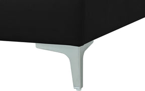 Meridian Furniture Julia Black Velvet Modular Armless Chair