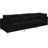 Meridian Furniture Julia Black Velvet Modular Sofa (3 Boxes)Meridian Furniture - Modular Sofa (3 Boxes) - Minimal And Modern - 1