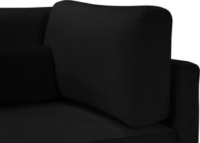 Meridian Furniture Julia Black Velvet Modular Sectional (7 Boxes)