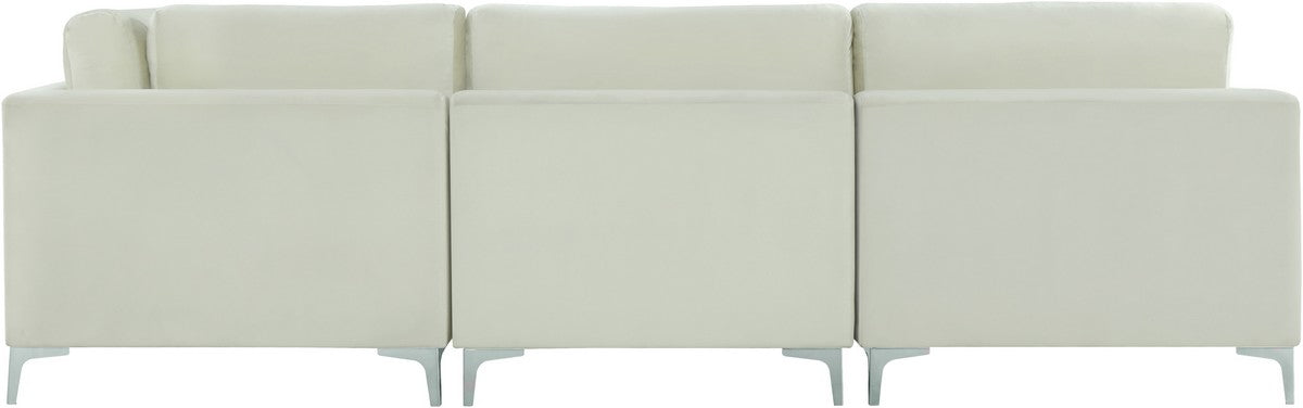 Meridian Furniture Julia Cream Velvet Modular Sectional (7 Boxes)