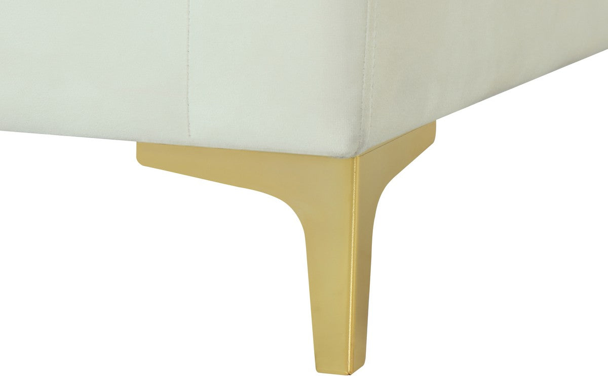 Meridian Furniture Julia Cream Velvet Modular Sectional (8 Boxes)