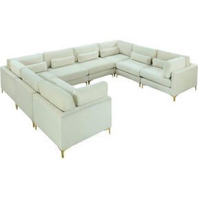 Meridian Furniture Julia Cream Velvet Modular Sectional (8 Boxes)Meridian Furniture - Modular Sectional (8 Boxes) - Minimal And Modern - 1