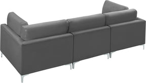 Meridian Furniture Julia Grey Velvet Modular Sofa (3 Boxes)