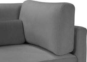 Meridian Furniture Julia Grey Velvet Modular Sofa (3 Boxes)