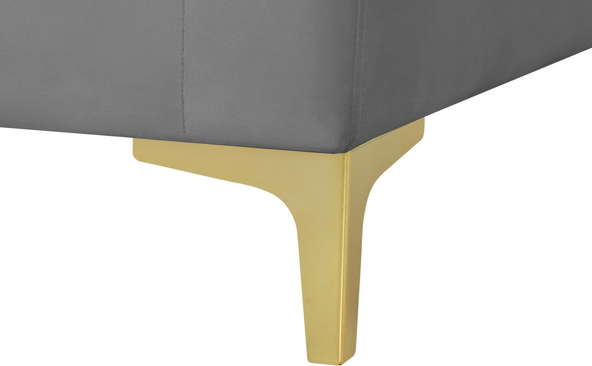 Meridian Furniture Julia Grey Velvet Modular Sectional (8 Boxes)