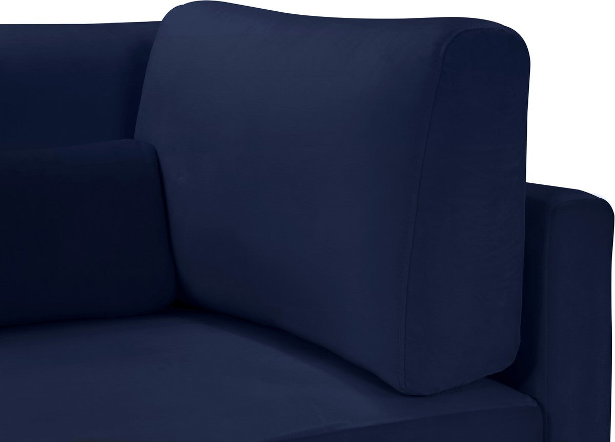 Meridian Furniture Julia Navy Velvet Modular Sofa (3 Boxes)