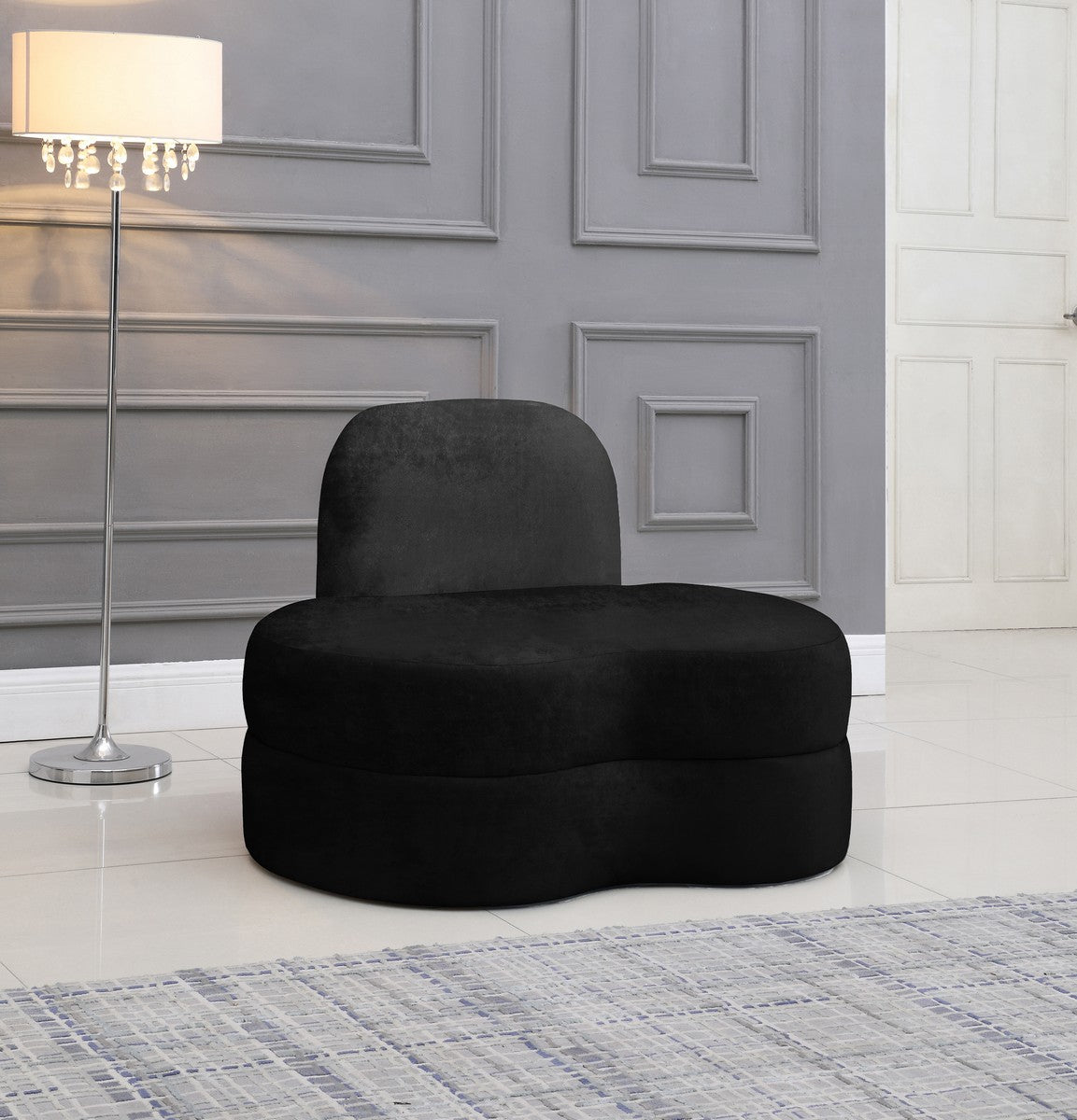 Meridian Furniture Mitzy Black Velvet Chair