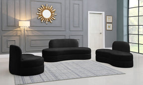 Meridian Furniture Mitzy Black Velvet Loveseat