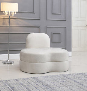Meridian Furniture Mitzy Cream Velvet Chair