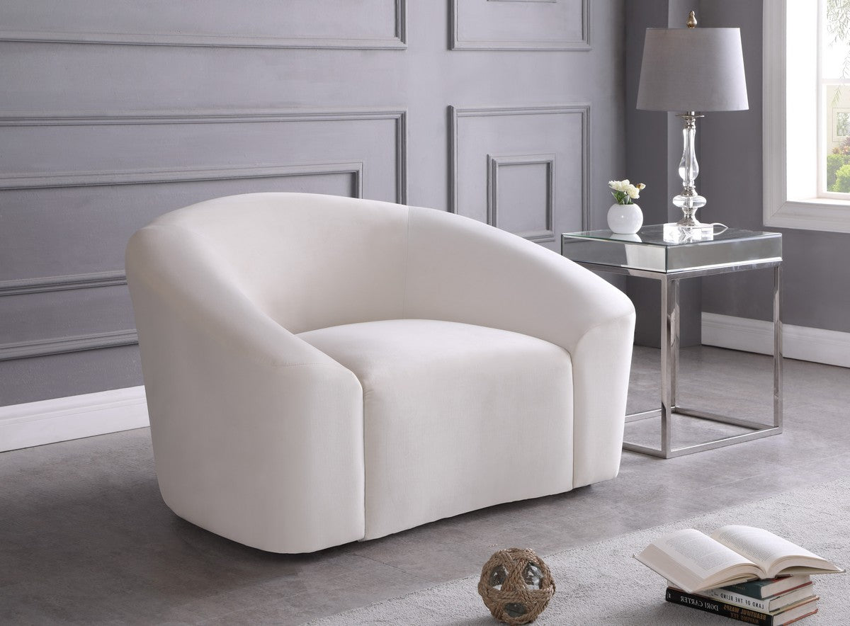 Meridian Furniture Riley Cream Velvet Chair