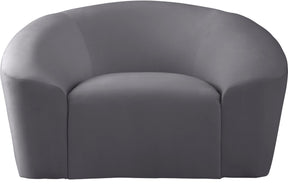 Meridian Furniture Riley Grey Velvet Chair