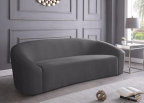 Meridian Furniture Riley Grey Velvet Sofa