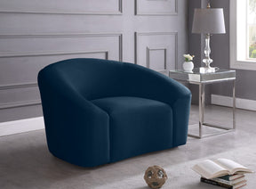 Meridian Furniture Riley Navy Velvet Chair