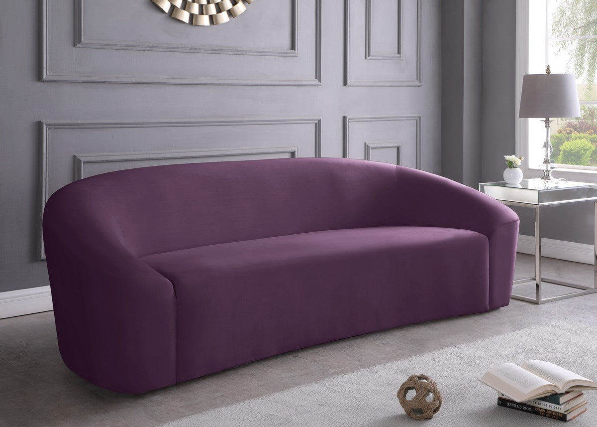 Meridian Furniture Riley Purple Velvet Sofa