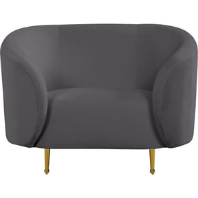 Meridian Furniture Lavilla Grey Velvet ChairMeridian Furniture - Chair - Minimal And Modern - 1