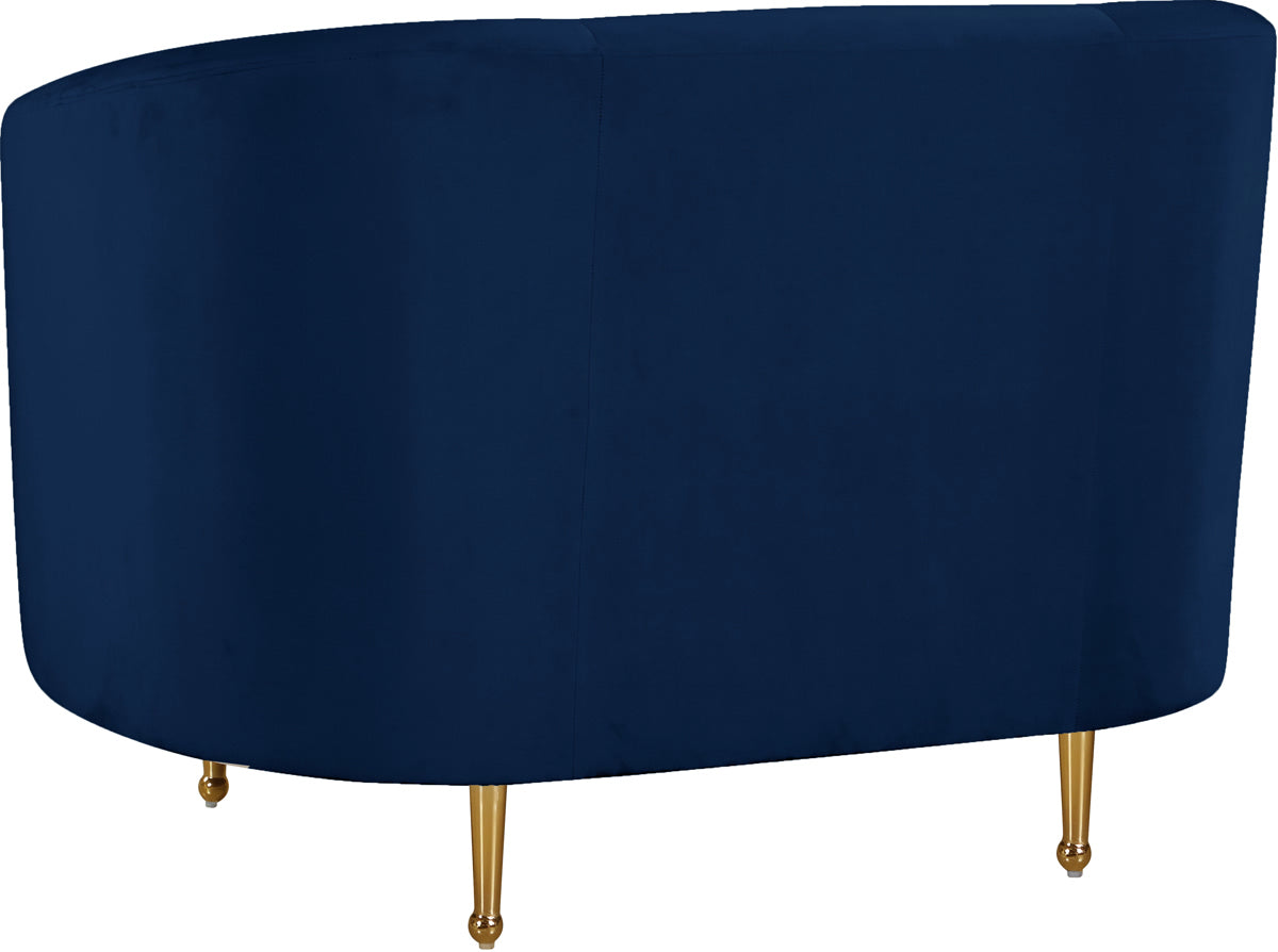 Meridian Furniture Lavilla Navy Velvet Chair