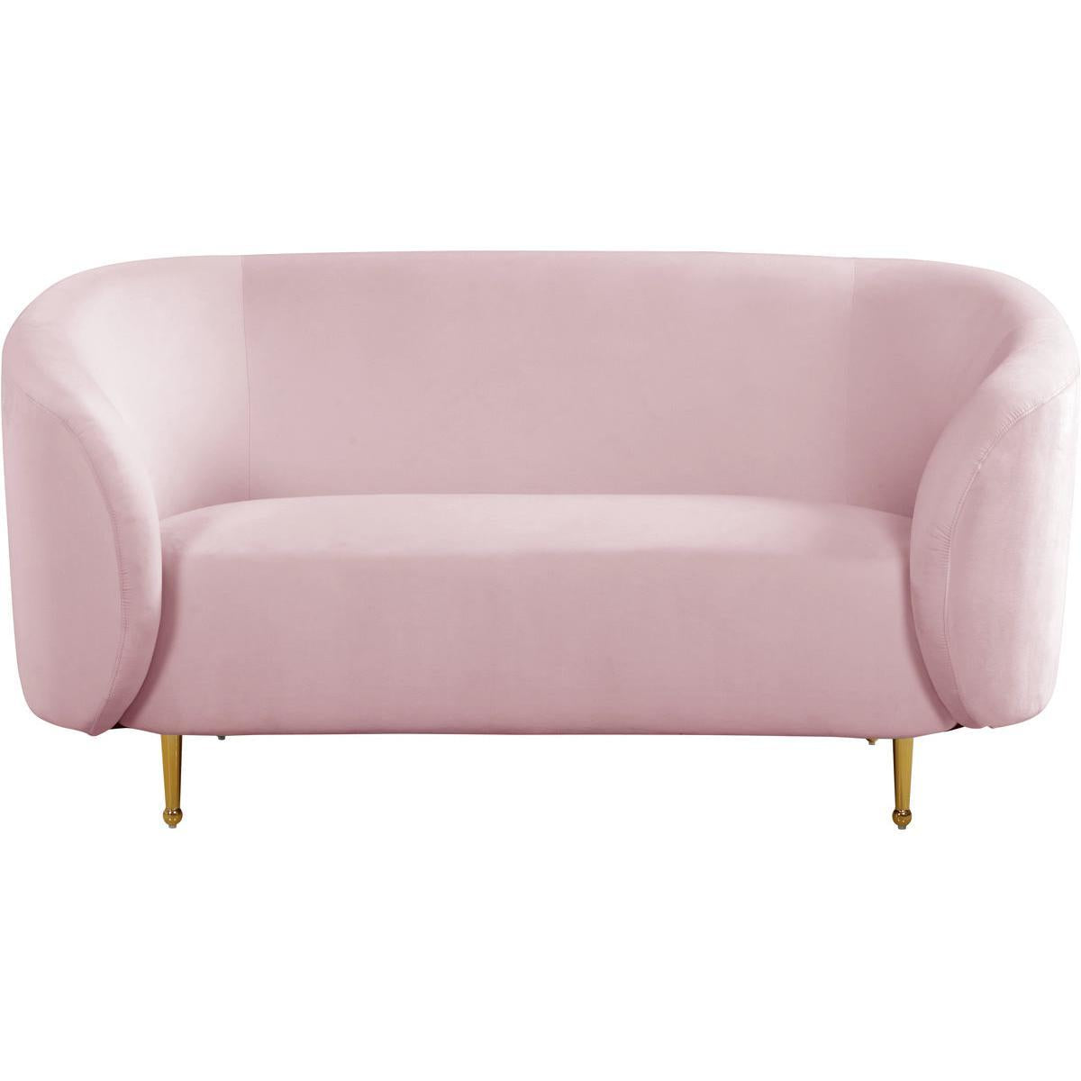 Meridian Furniture Lavilla Pink Velvet LoveseatMeridian Furniture - Loveseat - Minimal And Modern - 1