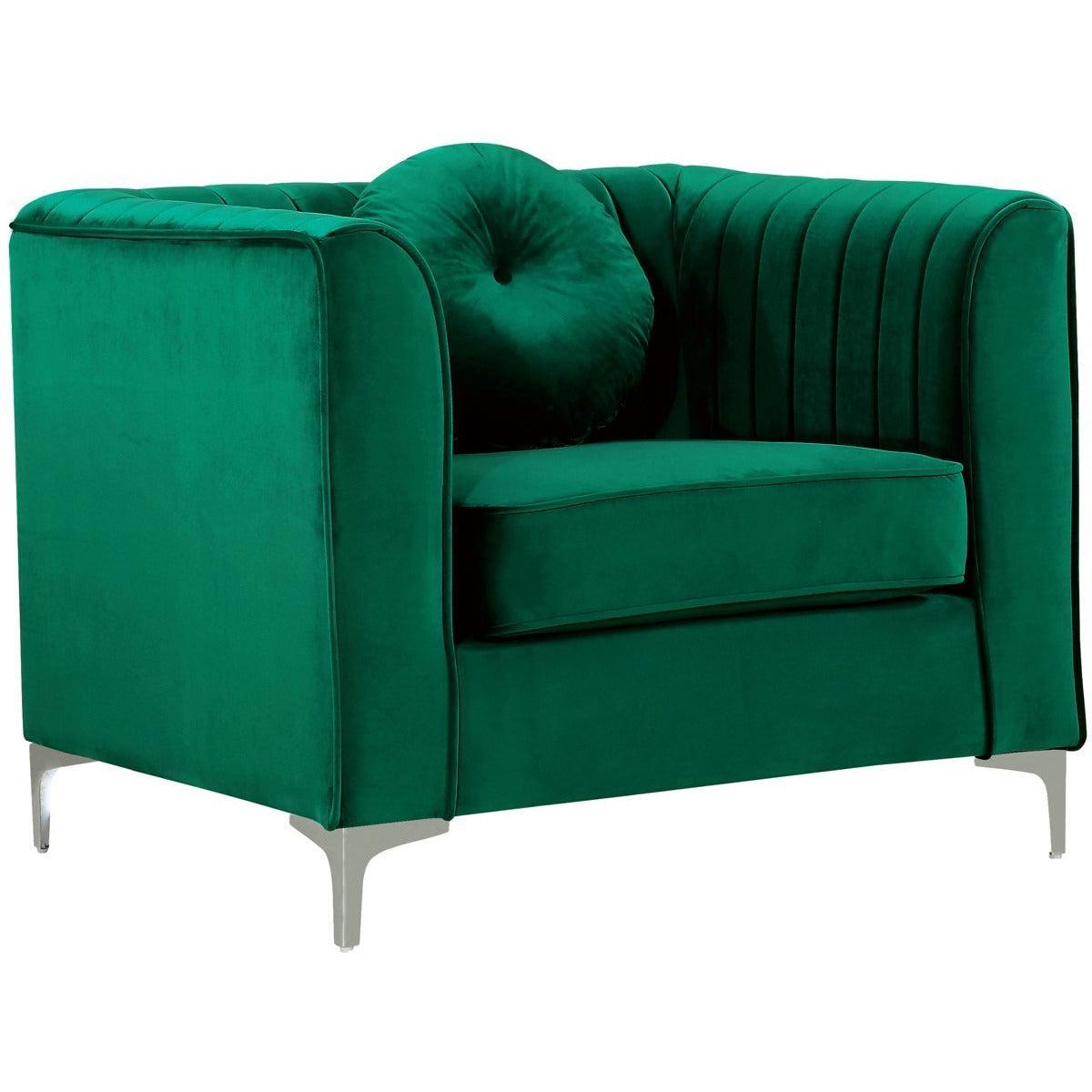 Meridian Furniture Isabelle Green Velvet ChairMeridian Furniture - Chair - Minimal And Modern - 1