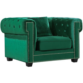 Meridian Furniture Bowery Green Velvet ChairMeridian Furniture - Chair - Minimal And Modern - 1