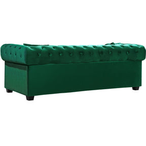 Meridian Furniture Bowery Green Velvet Loveseat-Minimal & Modern