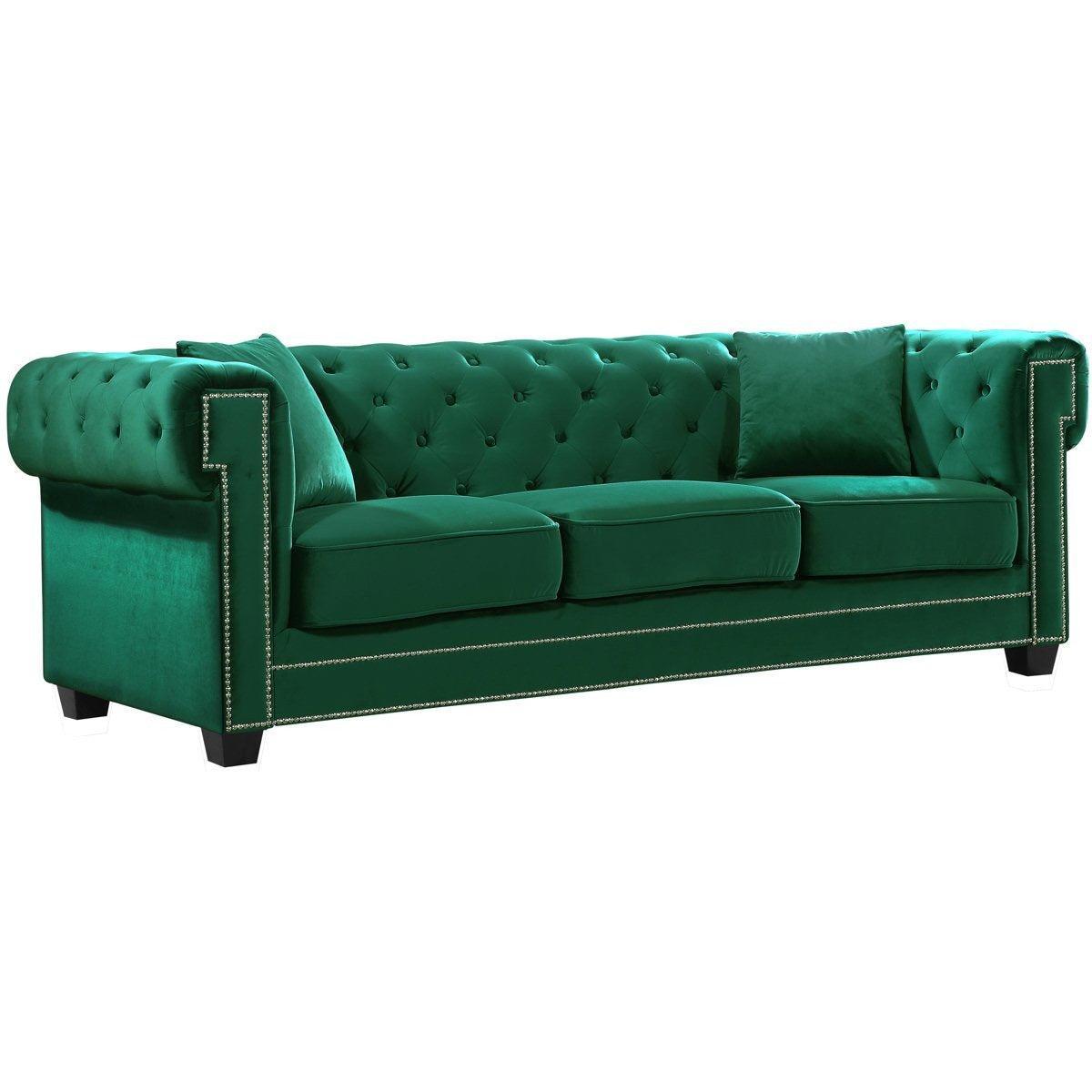 Meridian Furniture Bowery Green Velvet SofaMeridian Furniture - Sofa - Minimal And Modern - 1
