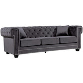 Meridian Furniture Bowery Grey Velvet SofaMeridian Furniture - Sofa - Minimal And Modern - 1