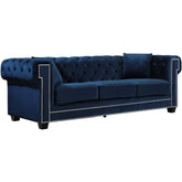 Meridian Furniture Bowery Navy Velvet SofaMeridian Furniture - Sofa - Minimal And Modern - 1