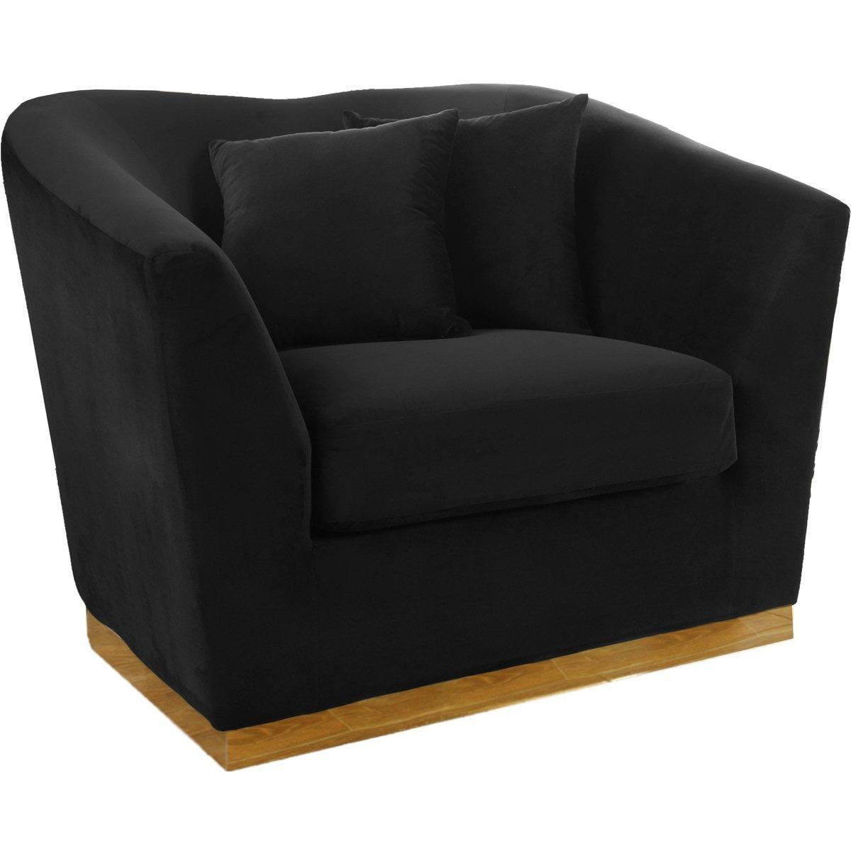 Meridian Furniture Arabella Black Velvet ChairMeridian Furniture - Chair - Minimal And Modern - 1