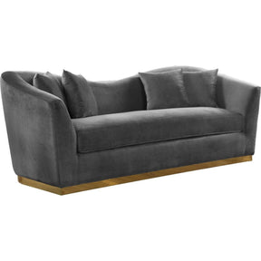 Meridian Furniture Arabella Grey Velvet SofaMeridian Furniture - Sofa - Minimal And Modern - 1