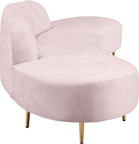 Meridian Furniture Divine Pink Velvet 2pc. Sectional