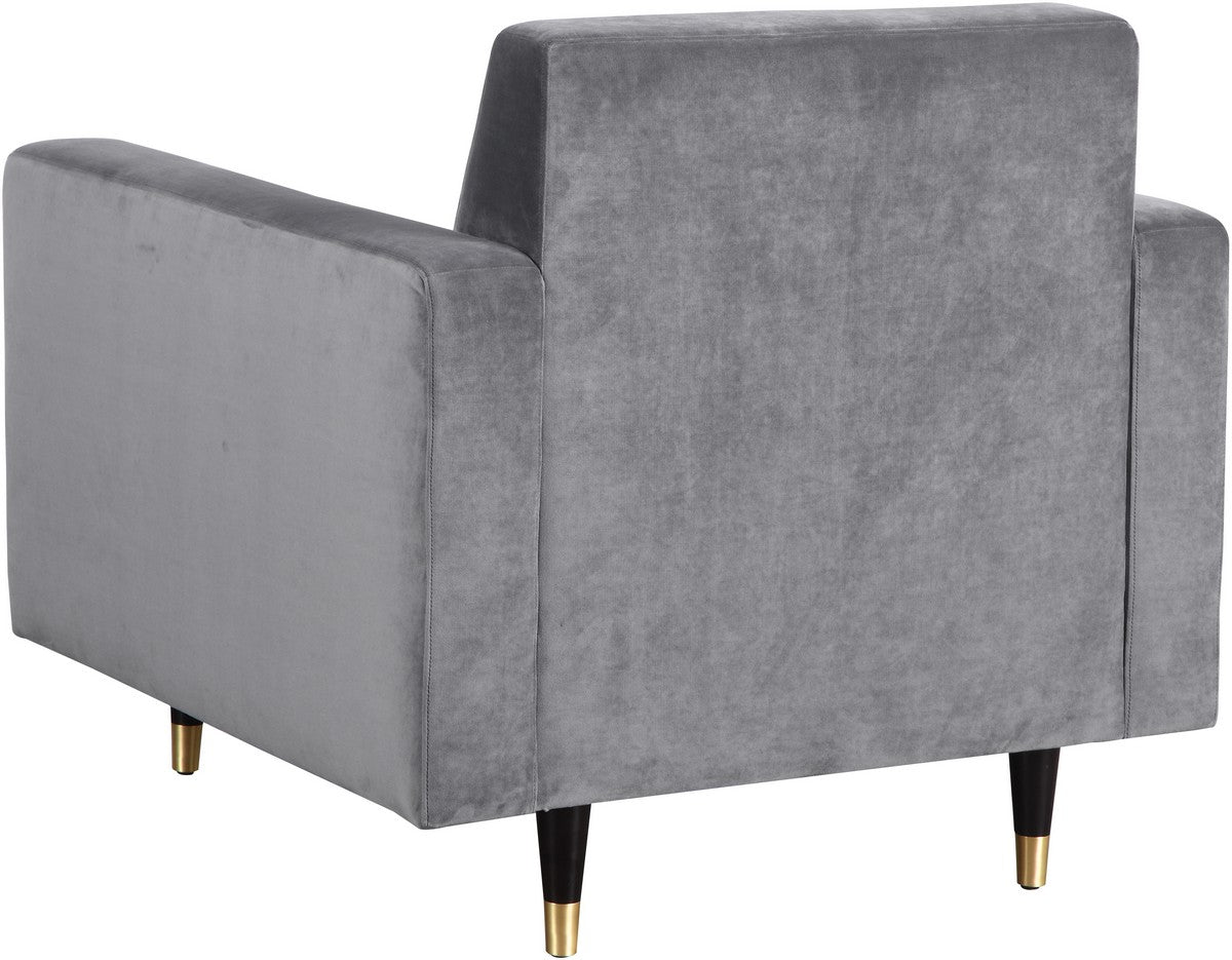 Meridian Furniture Lola Grey Velvet Chair