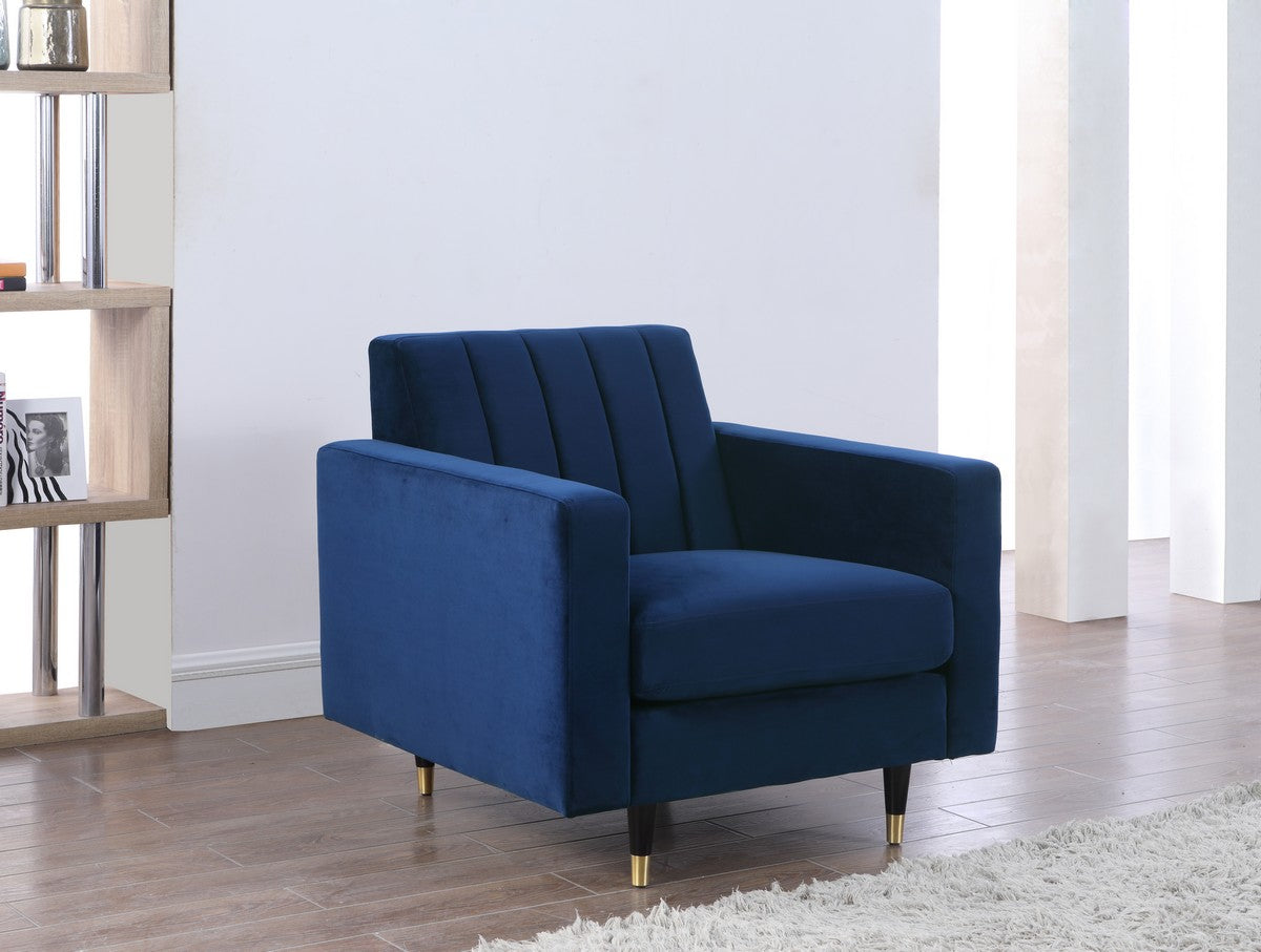 Meridian Furniture Lola Navy Velvet Chair