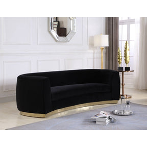 Meridian Furniture Julian Black Velvet Sofa-Minimal & Modern