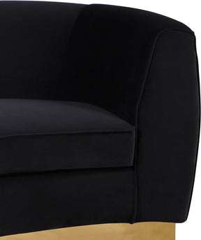Meridian Furniture Julian Black Velvet Sofa