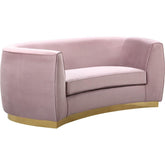 Meridian Furniture Julian Pink Velvet LoveseatMeridian Furniture - Loveseat - Minimal And Modern - 1