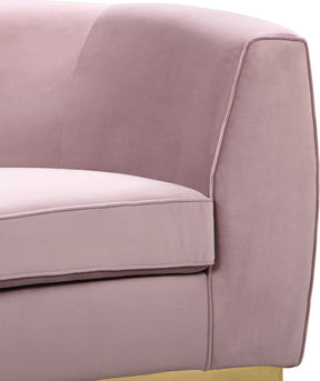 Meridian Furniture Julian Pink Velvet Loveseat