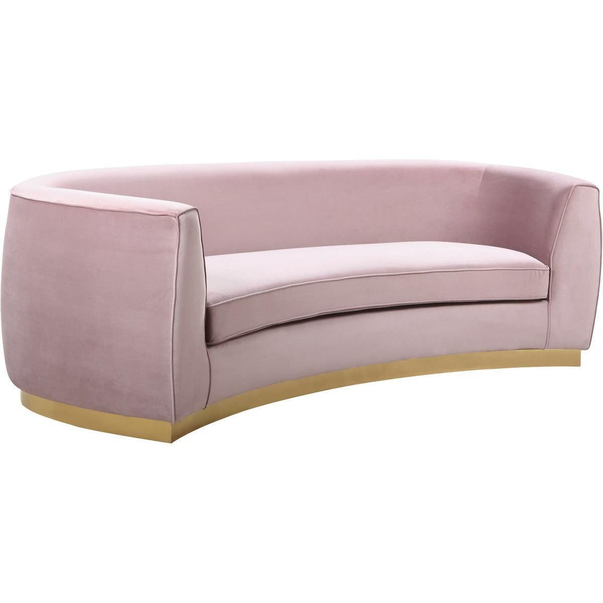 Meridian Furniture Julian Pink Velvet SofaMeridian Furniture - Sofa - Minimal And Modern - 1