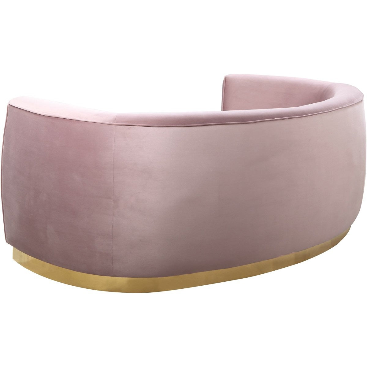 Meridian Furniture Julian Pink Velvet Sofa-Minimal & Modern