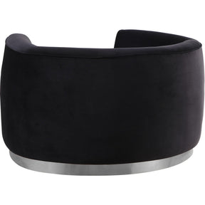 Meridian Furniture Julian Black Velvet Chair-Minimal & Modern