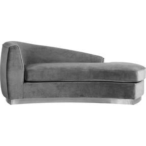 Meridian Furniture Julian Grey Velvet ChaiseMeridian Furniture - Chaise - Minimal And Modern - 1