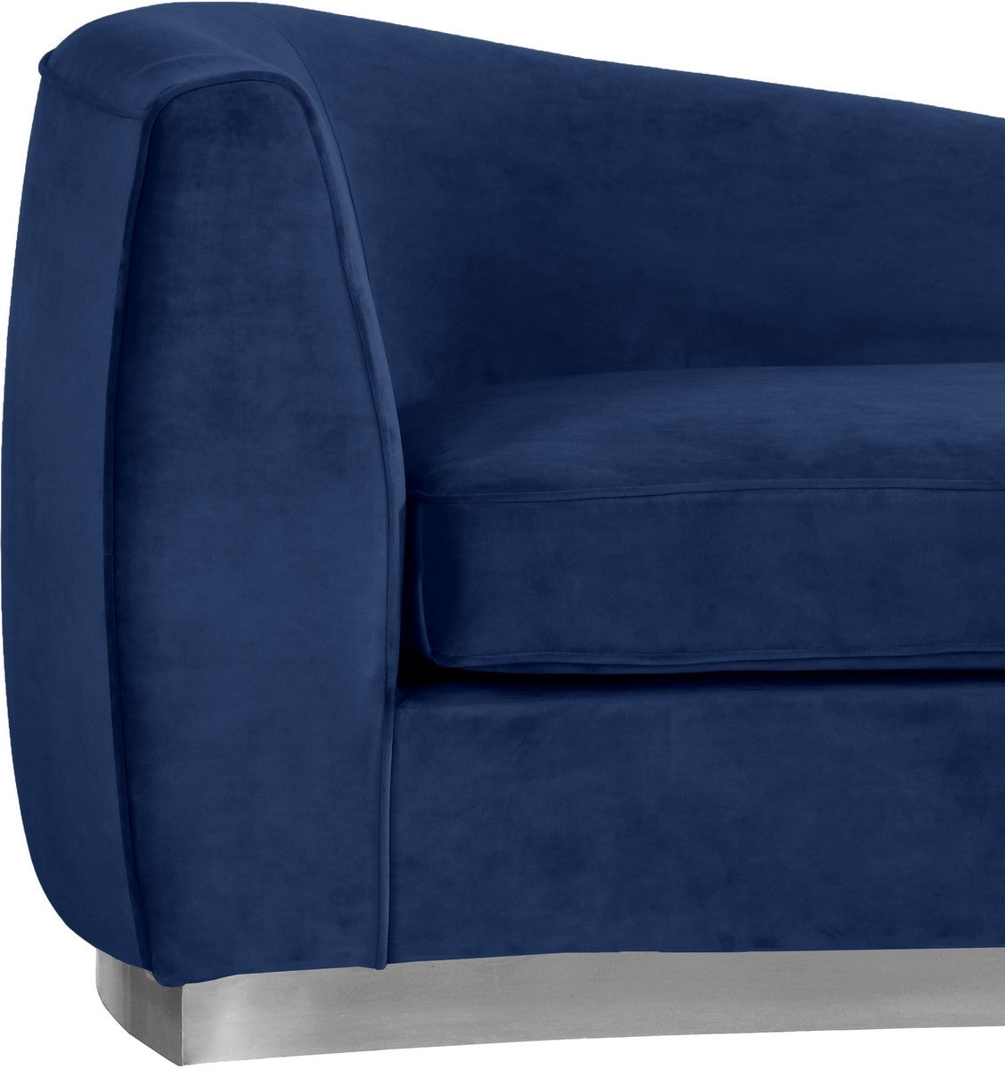 Meridian Furniture Julian Navy Velvet Chaise