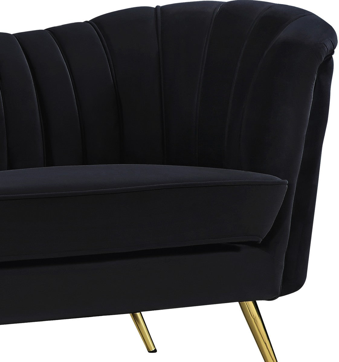 Meridian Furniture Margo Black Velvet Chair