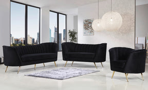 Meridian Furniture Margo Black Velvet Chair