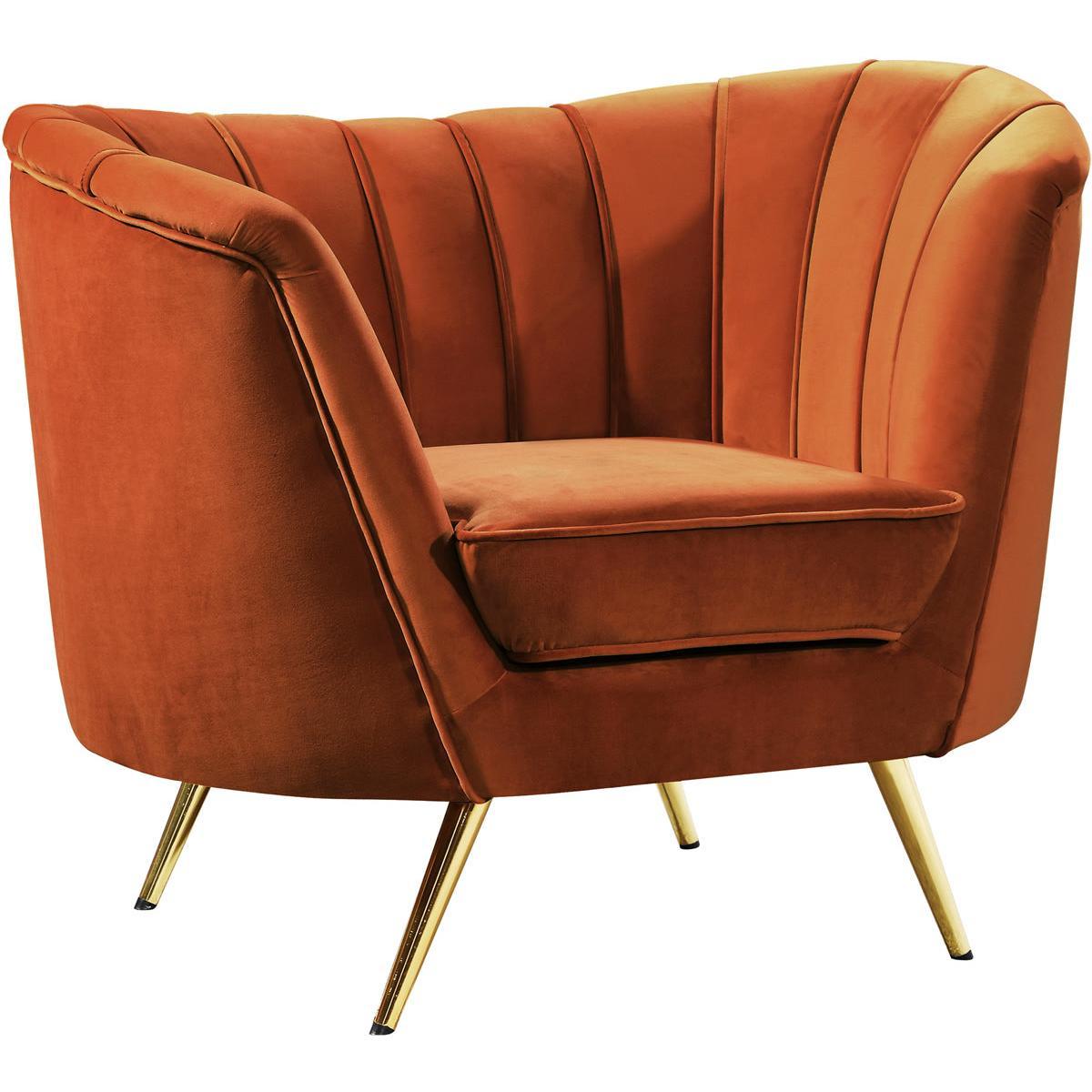 Meridian Furniture Margo Cognac Velvet ChairMeridian Furniture - Chair - Minimal And Modern - 1