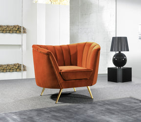 Meridian Furniture Margo Cognac Velvet Chair