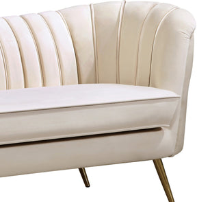 Meridian Furniture Margo Cream Velvet Chair