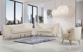 Meridian Furniture Margo Cream Velvet Chair