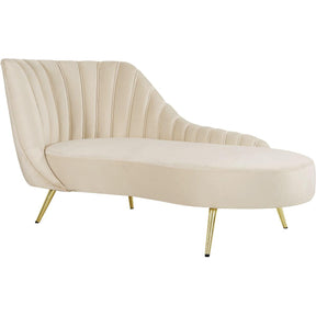 Meridian Furniture Margo Cream Velvet ChaiseMeridian Furniture - Chaise - Minimal And Modern - 1