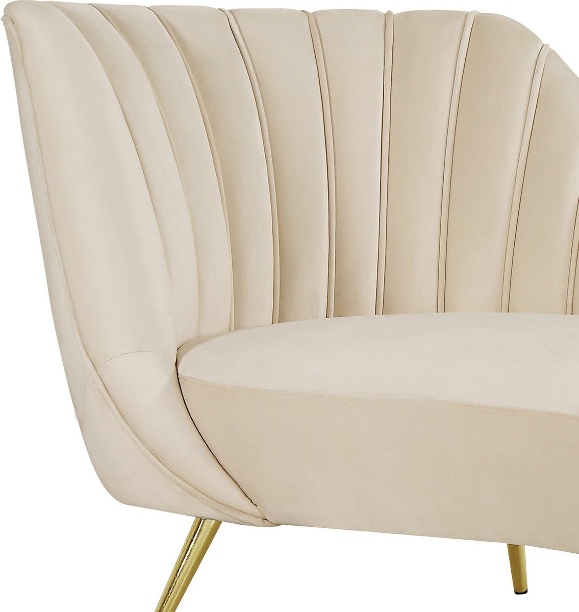 Meridian Furniture Margo Cream Velvet Chaise