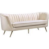 Meridian Furniture Margo Cream Velvet SofaMeridian Furniture - Sofa - Minimal And Modern - 1